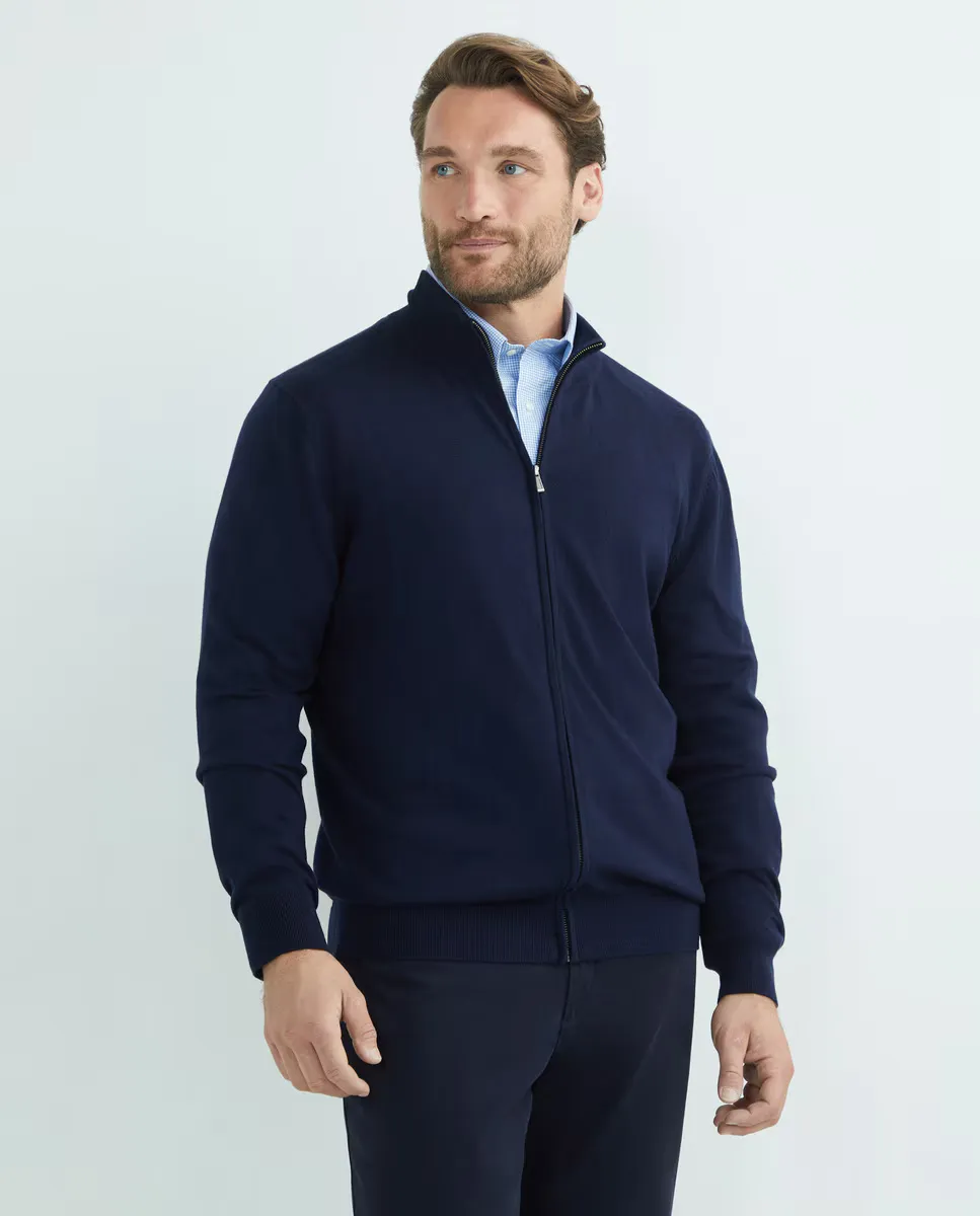 Мужской хлопковый кардиган на молнии больших размеров Rushmore, темно-синий
Мужской хлопковый кардиган на молнии больших размеров Rushmore, темно-синий