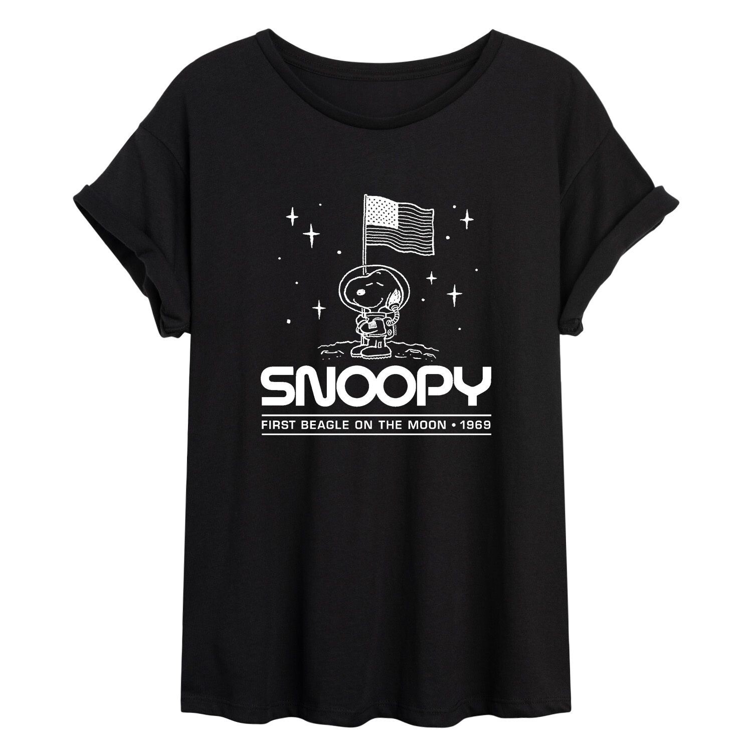 Струящаяся футболка Juniors' Peanuts First Beagle On The Moon Licensed Character
Струящаяся футболка Juniors' Peanuts First Beagle On The Moon Licensed Character