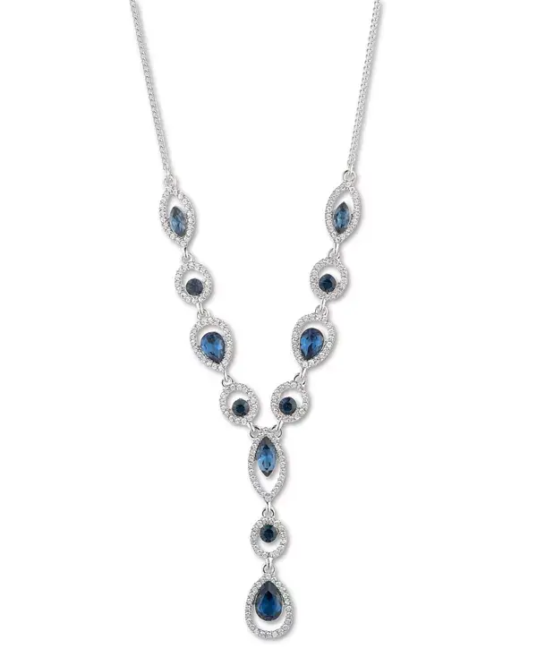 Ожерелье-Лариат с серебристым паве из камней, 16 дюймов + удлинитель 3 дюйма Givenchy, navy
Ожерелье-Лариат с серебристым паве из камней, 16 дюймов + удлинитель 3 дюйма Givenchy, navy