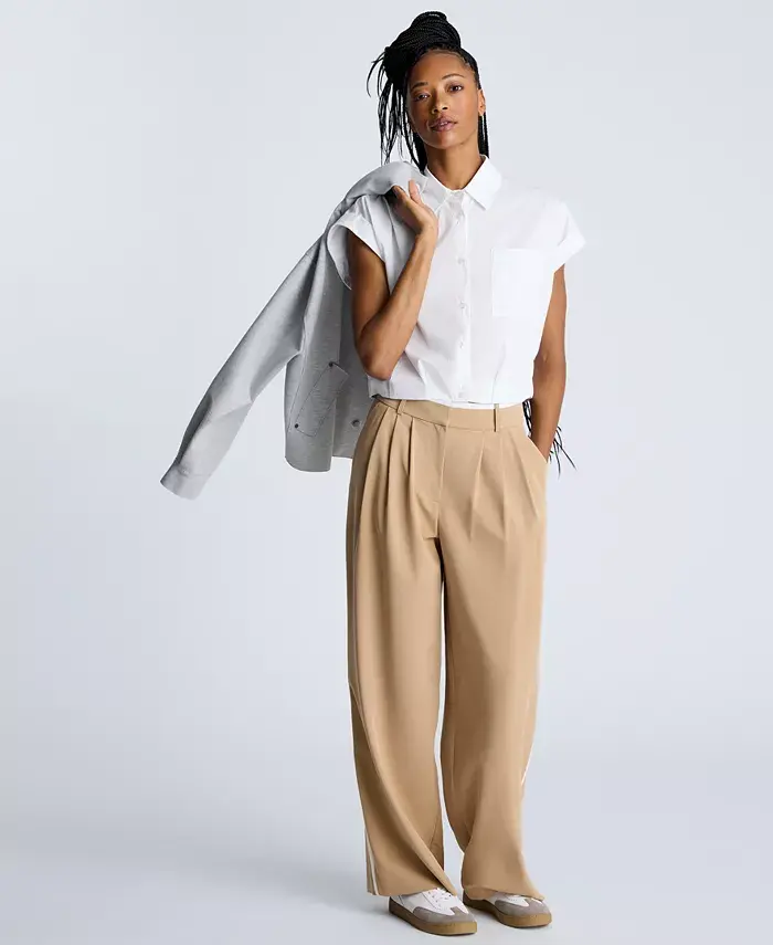 Женские брюки с широкими штанинами и складками Kenneth Cole, коричневый
Женские брюки с широкими штанинами и складками Kenneth Cole, коричневый