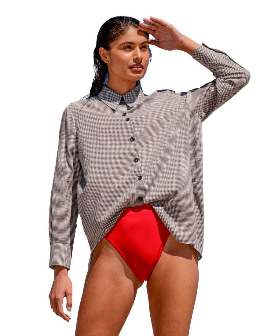 Женская хлопковая рубашка на пуговицах Ansea, Black
Женская хлопковая рубашка на пуговицах Ansea, Black