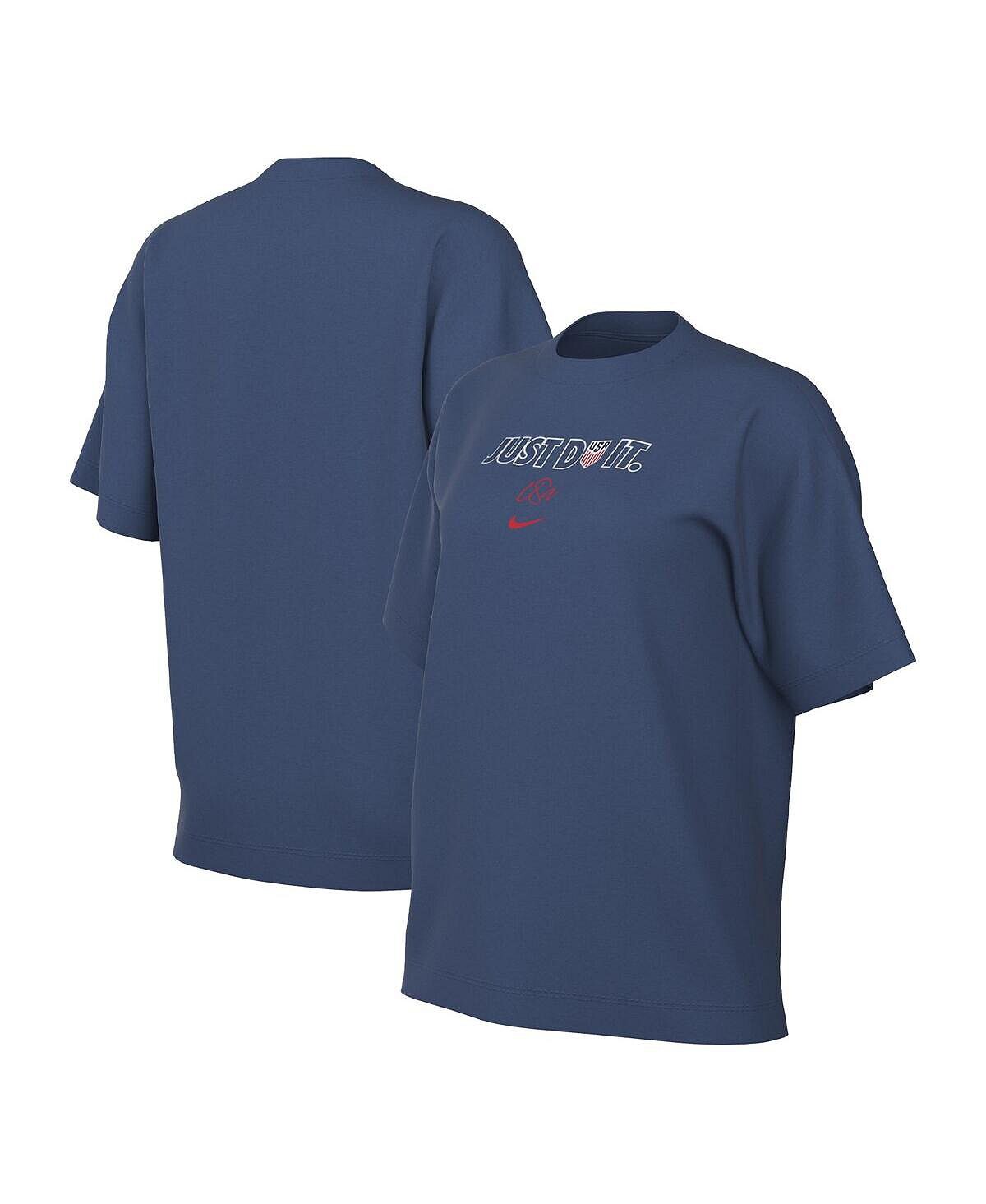 Женская синяя футболка USWNT Just Do It Nike, синий
Женская синяя футболка USWNT Just Do It Nike, синий