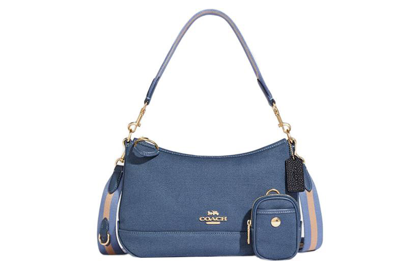 COACH Сумка-комбо из ткани Эллис, кроссбоди, женская сумка через плечо, цвет "Полночный синий и черный"
COACH Сумка-комбо из ткани Эллис, кроссбоди, женская сумка через плечо, цвет "Полночный синий и черный"