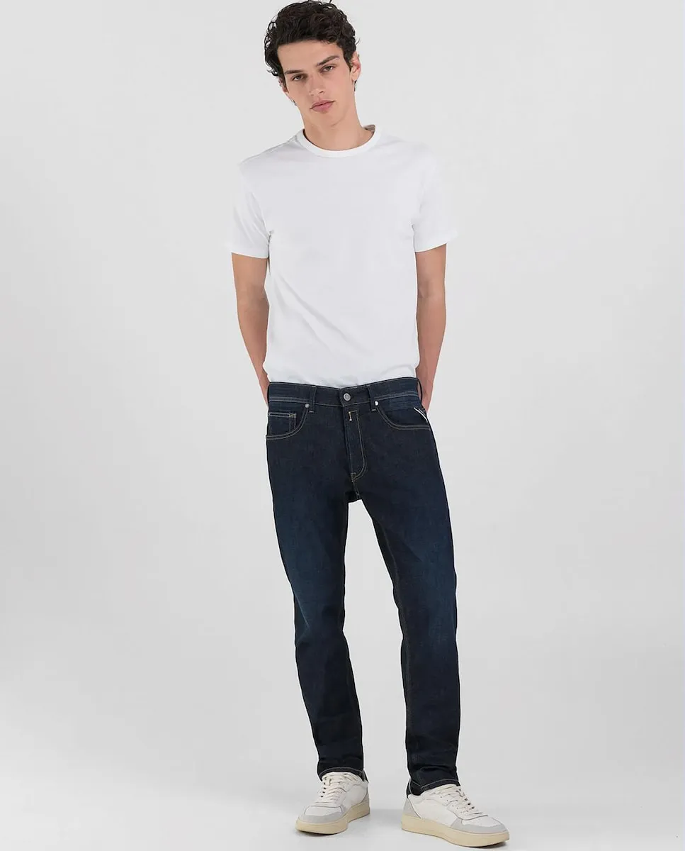 Мужские джинсы обычного кроя с карманами Replay, синий 
Мужские джинсы обычного кроя с карманами Replay, синий