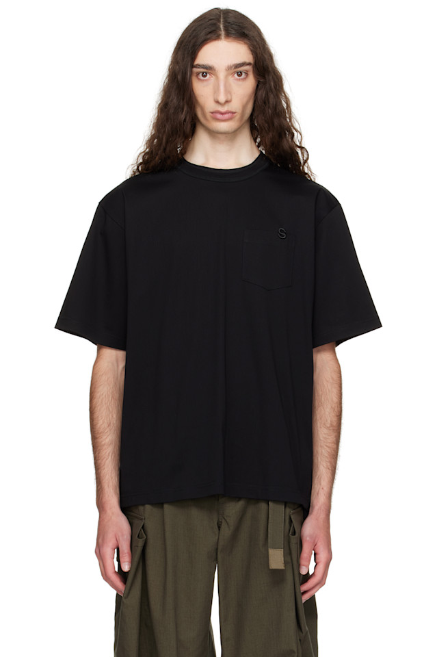 Хлопковая футболка S' Sacai, черный
Хлопковая футболка S' Sacai, черный