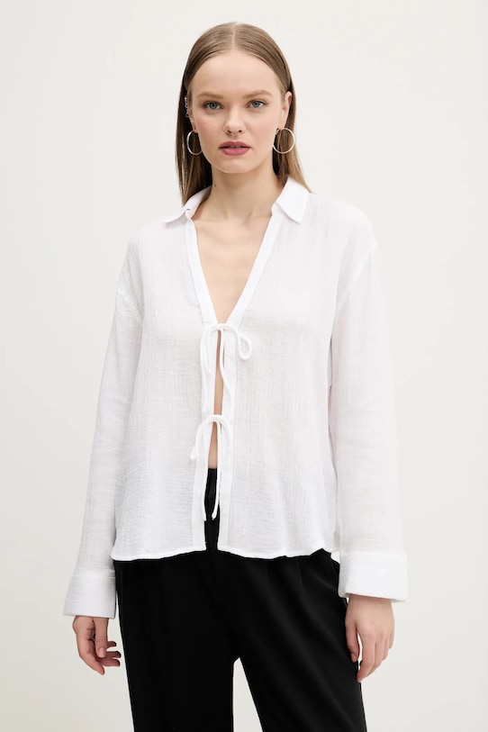 Хлопковая блузка Abercrombie & Fitch, белый
Хлопковая блузка Abercrombie & Fitch, белый