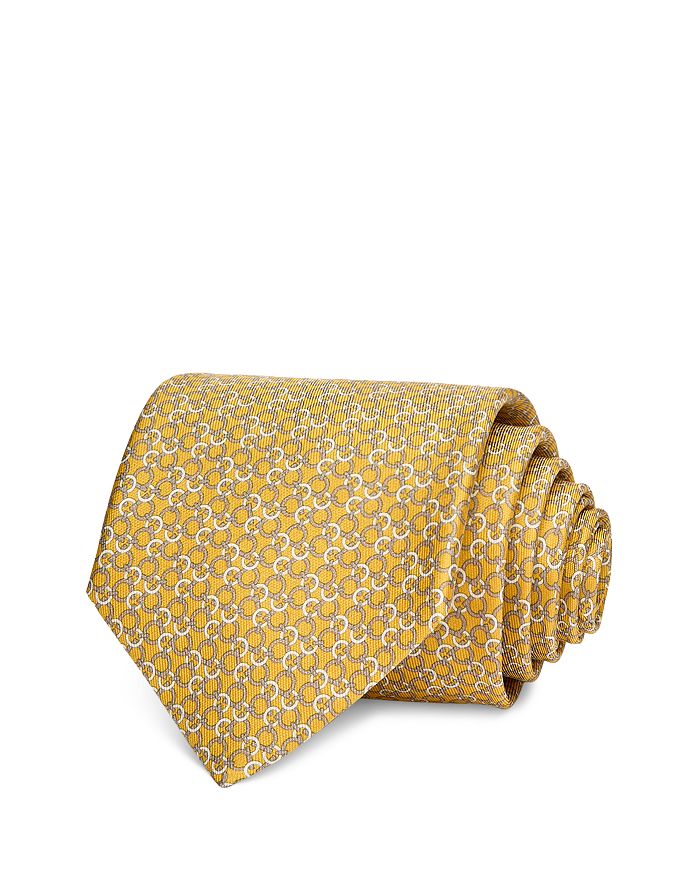 Шелковый галстук Classic Gancini Link FERRAGAMO, желтый
Шелковый галстук Classic Gancini Link FERRAGAMO, желтый