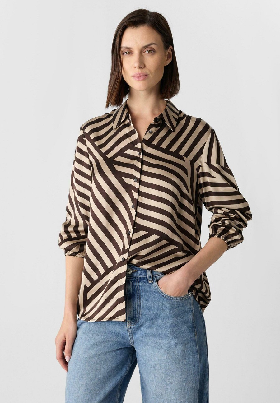 Блуза comma Button-down blouse, Dunkelbraun/Brown
Блуза comma Button-down blouse, Dunkelbraun/Brown