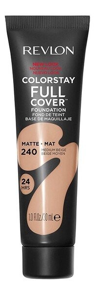 Revlon, Colorstay 24HRS Full Cover, Покрывающая и матирующая основа 240 Medium Beige, 30 мл
Revlon, Colorstay 24HRS Full Cover, Покрывающая и матирующая основа 240 Medium Beige, 30 мл