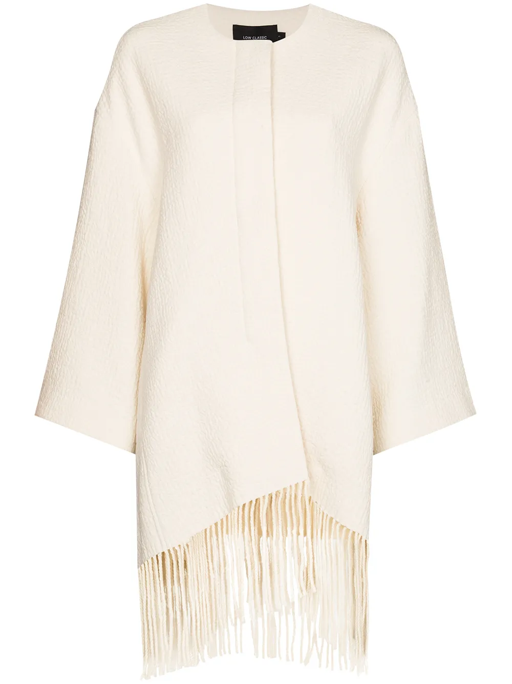 Фактурный кейп с бахромой Low Classic, нейтральный
Фактурный кейп с бахромой Low Classic, нейтральный