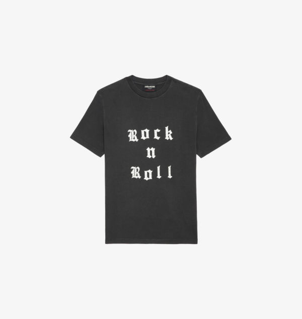 Футболка из хлопка с короткими рукавами и принтом слогана Zadig&Voltaire, цвет carbone 
Футболка из хлопка с короткими рукавами и принтом слогана Zadig&Voltaire, цвет carbone