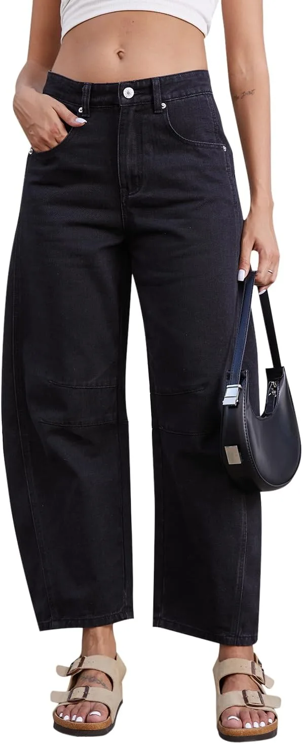 Джинсы Mid Rise Barrel для женщин широкие укороченные GREAIDEA
Джинсы Mid Rise Barrel для женщин широкие укороченные GREAIDEA