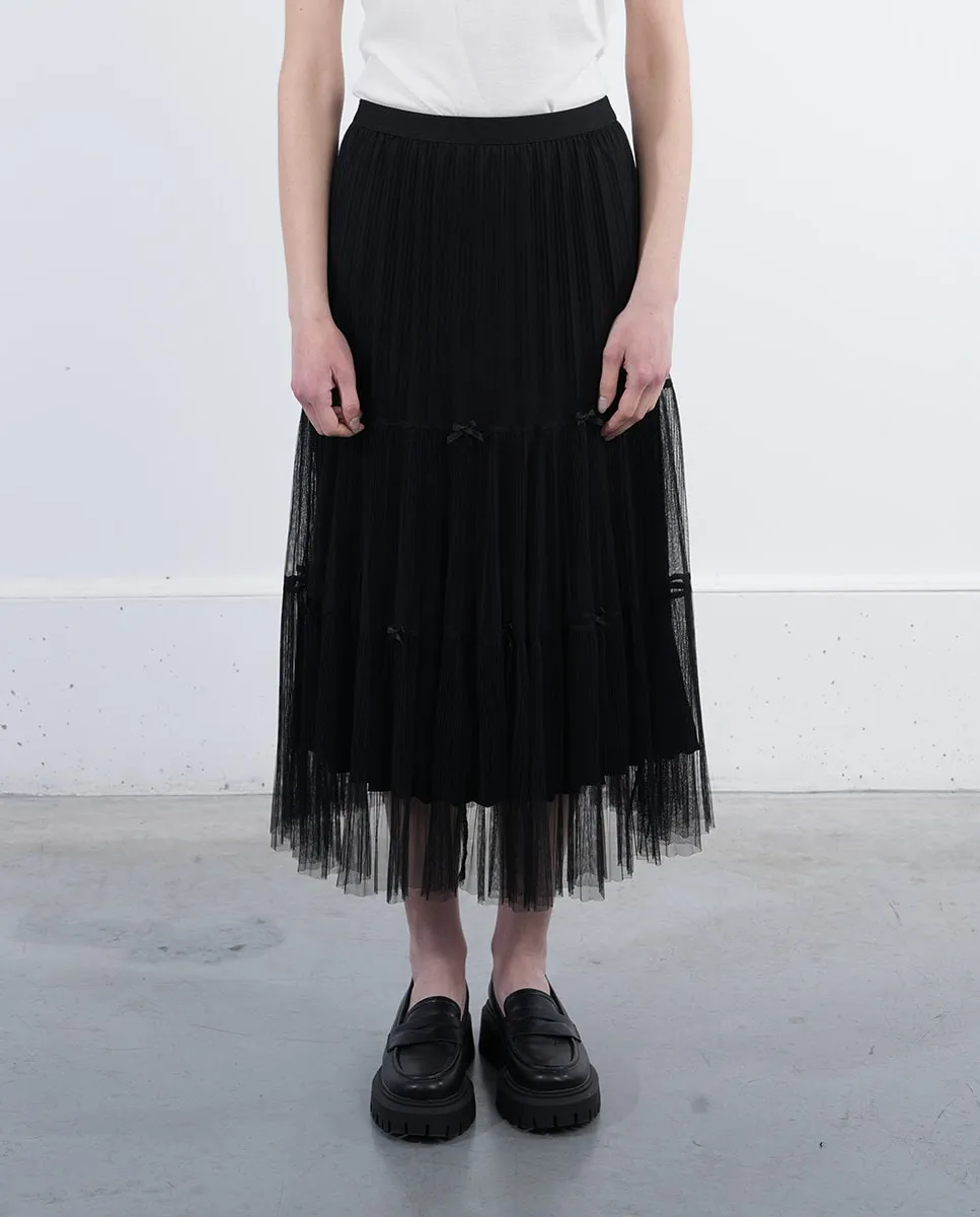 Длинная плиссированная юбка из тюля Lili Sidonio, черный
Длинная плиссированная юбка из тюля Lili Sidonio, черный