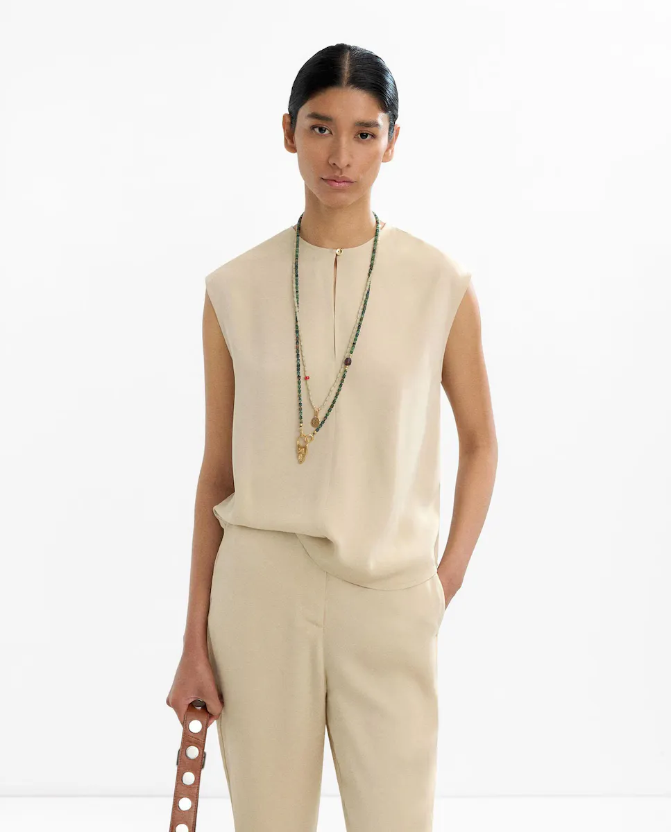 Женский топ без рукавов однотонный Parfois, бежевый
Женский топ без рукавов однотонный Parfois, бежевый