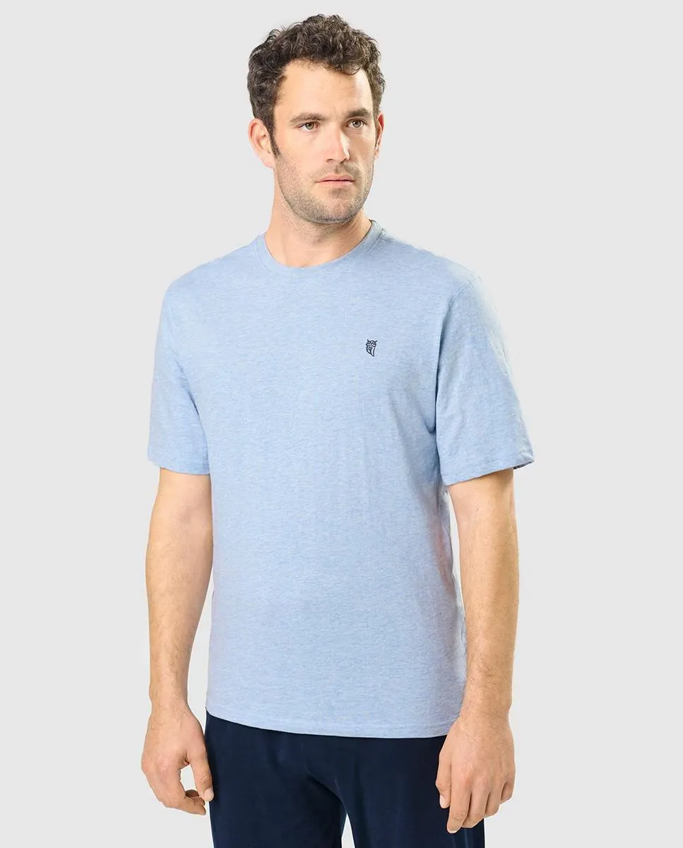 Мужская трикотажная короткая пижамная рубашка синего цвета El Búho Nocturno, синий
Мужская трикотажная короткая пижамная рубашка синего цвета El Búho Nocturno, синий