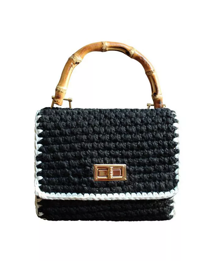 Сумка AIRMAIL Mini Crochet Handbag In Black & White Brunna.co, черный 
Сумка AIRMAIL Mini Crochet Handbag In Black & White Brunna.co, черный