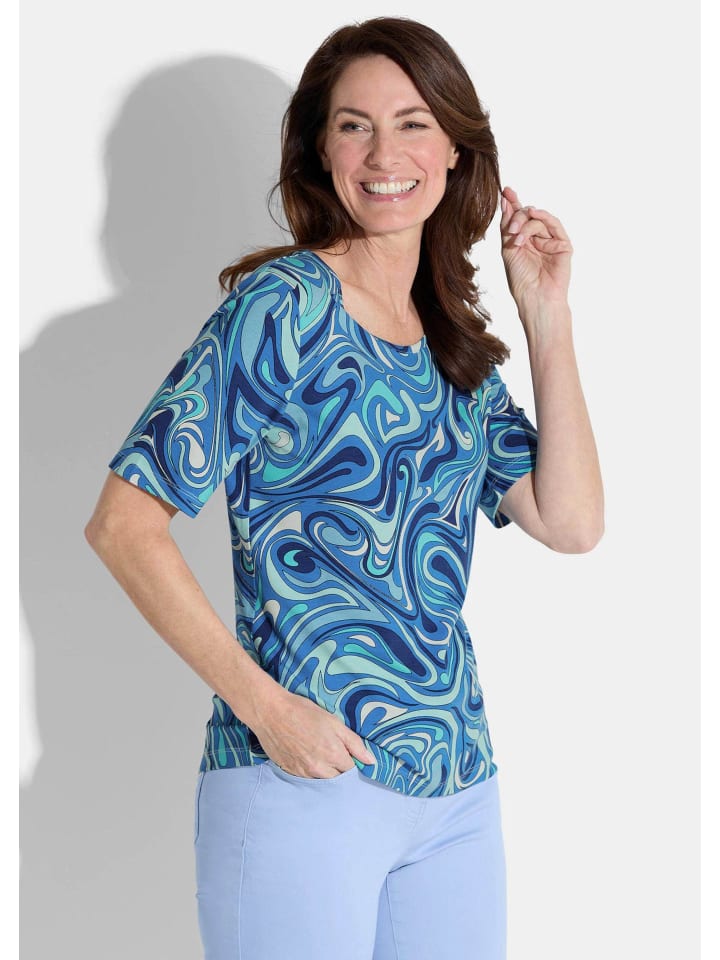 Рубашка синего / светло-голубого / бирюзового / с узором GOLDNER
Рубашка синего / светло-голубого / бирюзового / с узором GOLDNER