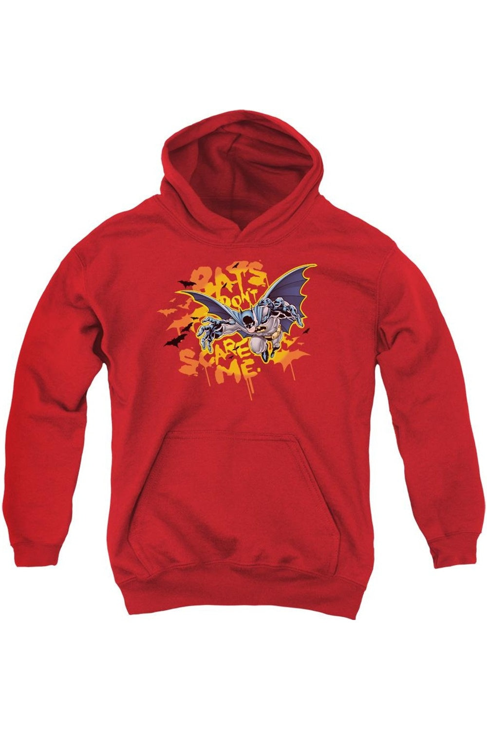 Детская толстовка с капюшоном "Бэтмен: Летучие мыши меня не пугают" Gildan, красный
Детская толстовка с капюшоном "Бэтмен: Летучие мыши меня не пугают" Gildan, красный