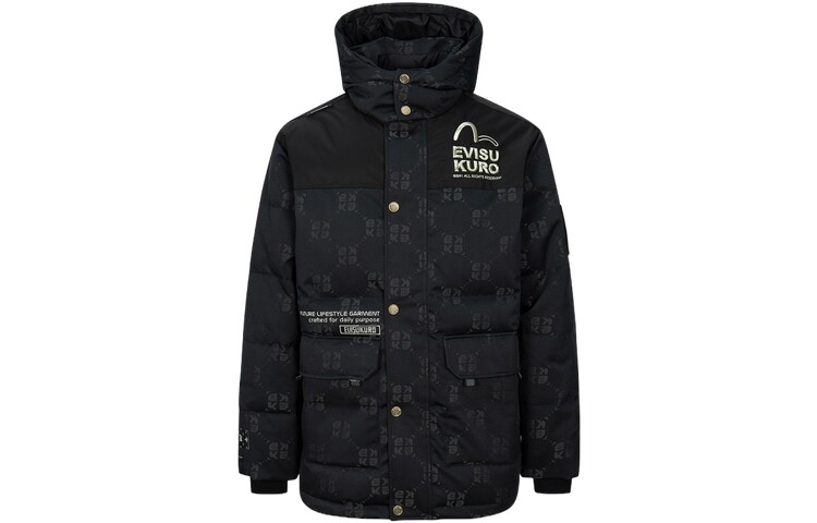 Пуховик мужской черный Evisu, черный
Пуховик мужской черный Evisu, черный