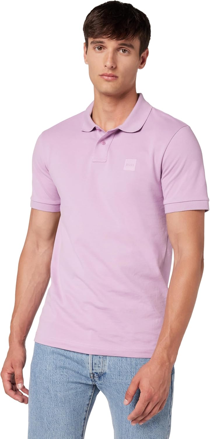 BOSS Мужская поло с квадратным логотипом, приталенная, пике, Lavendar Cream
BOSS Мужская поло с квадратным логотипом, приталенная, пике, Lavendar Cream