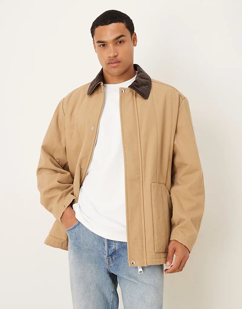 Стеганая рабочая куртка ARKET бежевого цвета
Стеганая рабочая куртка ARKET бежевого цвета