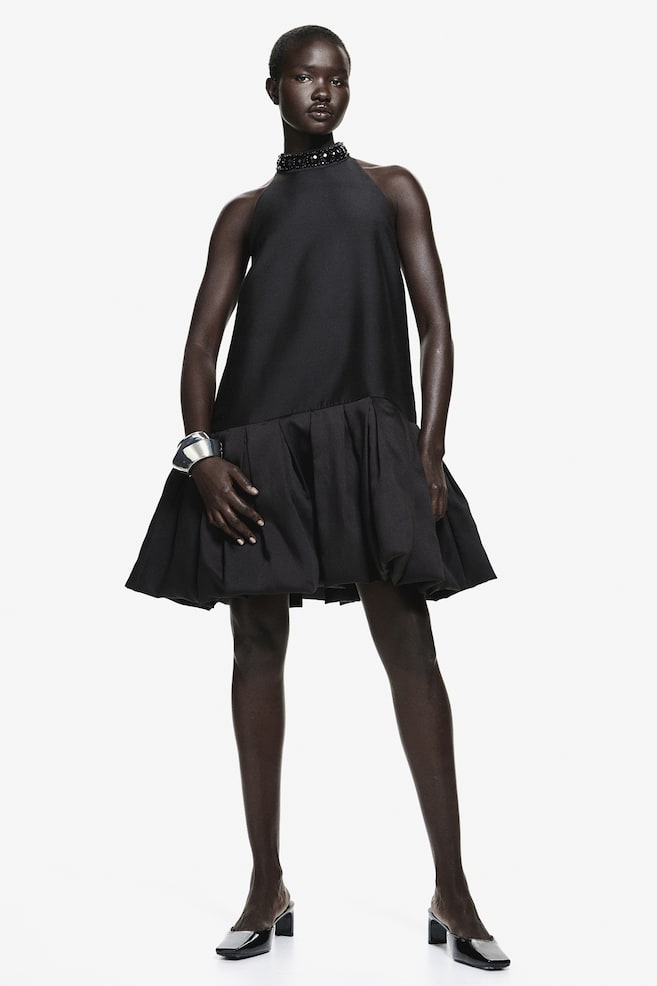 Платье с юбкой-баллоном H&M, черный 
Платье с юбкой-баллоном H&M, черный