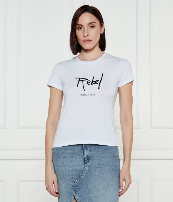Футболка женская Patrizia Pepe с надписью, белый
Футболка женская Patrizia Pepe с надписью, белый