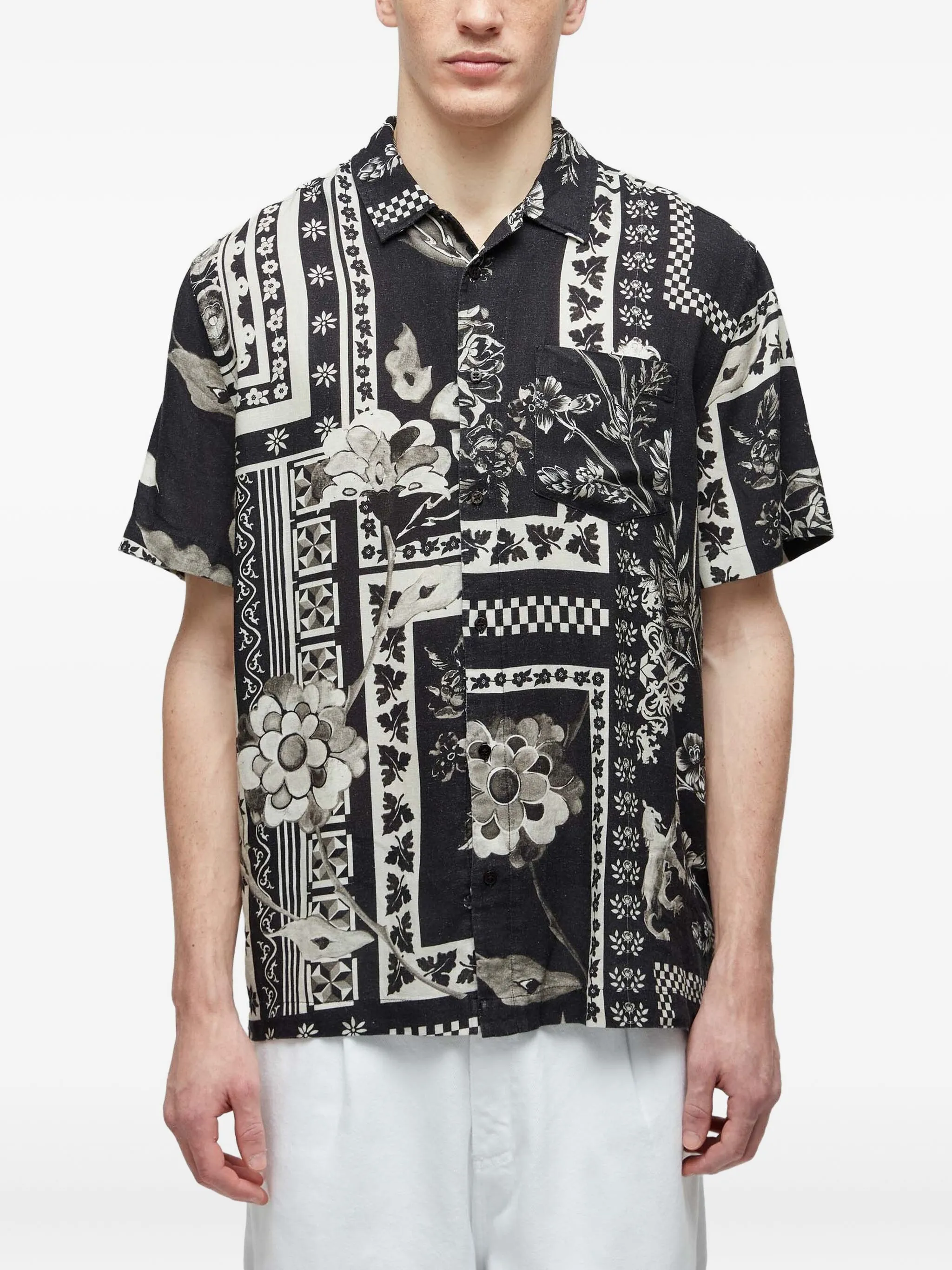 Рубашка с цветочным узором Osklen, черный
Рубашка с цветочным узором Osklen, черный