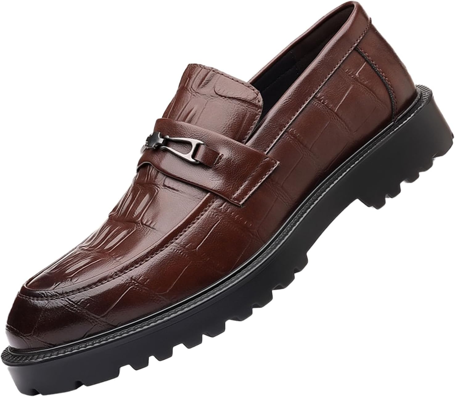 Мужские классические лоферы из кожи с принтом, грубой подошвой и низким каблуком, ретро с круглым носком Enjgu, коричневый
Мужские классические лоферы из кожи с принтом, грубой подошвой и низким каблуком, ретро с круглым носком Enjgu, коричневый