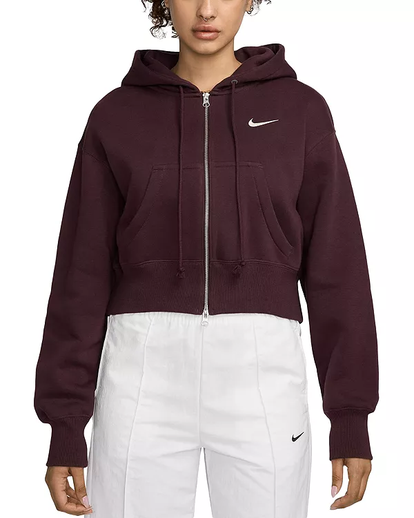 Укороченная флисовая толстовка с капюшоном Nike, красный
Укороченная флисовая толстовка с капюшоном Nike, красный