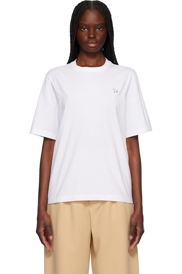 Футболка комфортная с вышивкой лисёнка Maison Kitsuné, белый
Футболка комфортная с вышивкой лисёнка Maison Kitsuné, белый