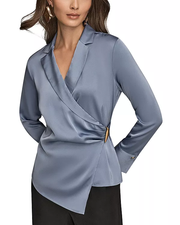 Блузка с запахом Donna Karan New York, синий
Блузка с запахом Donna Karan New York, синий