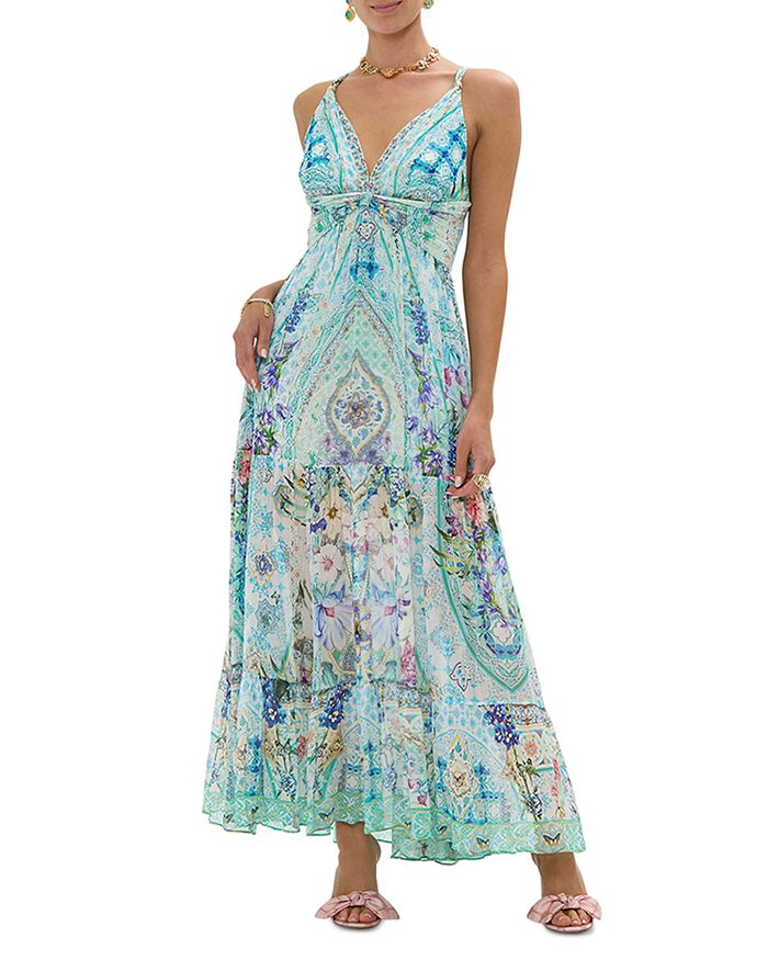 Платье с бусинами и сборками на бретелях Camilla, синий
Платье с бусинами и сборками на бретелях Camilla, синий