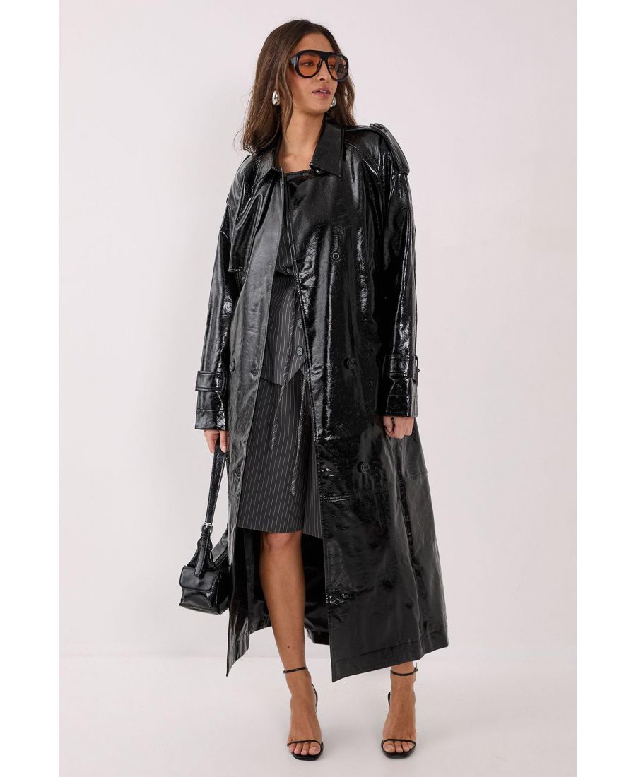 Женский тренч из блестящей искусственной кожи Nasty Gal, Black
Женский тренч из блестящей искусственной кожи Nasty Gal, Black