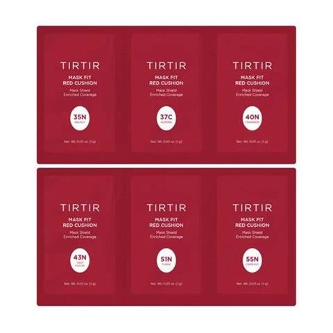 Пробный набор TIRTIR Mask Fit Red Cushion 6 Shade (35N/37C/40N,43N/51N/55N) - набор образцов (6x1 г)
Пробный набор TIRTIR Mask Fit Red Cushion 6 Shade (35N/37C/40N,43N/51N/55N) - набор образцов (6x1 г)