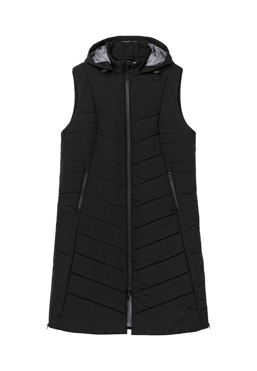 Жилет стеганый с капюшоном и боковыми молниями, водоотталкивающий Sheego, черный
Жилет стеганый с капюшоном и боковыми молниями, водоотталкивающий Sheego, черный