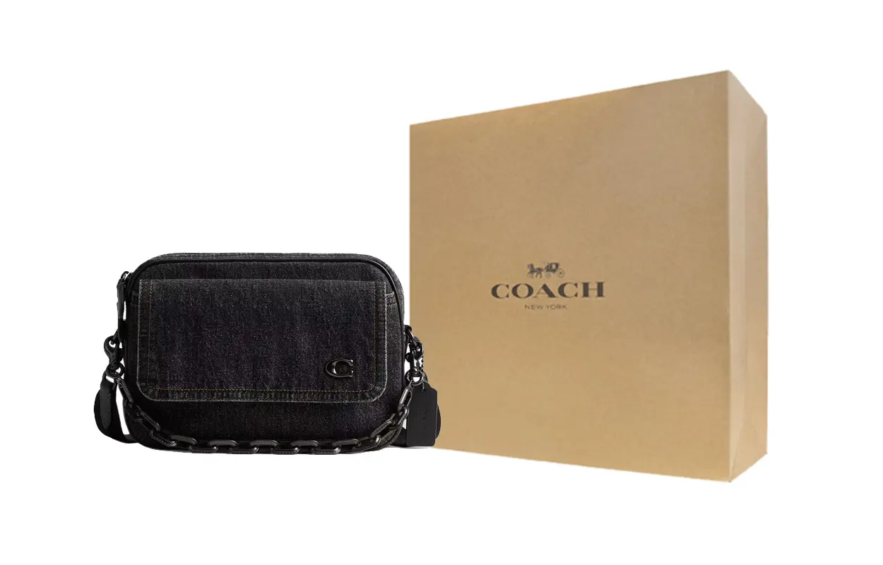 COACH Charter Denim с отделкой из телячьей кожи, плечевая сумка Medium, мужская, выстиранный черный
COACH Charter Denim с отделкой из телячьей кожи, плечевая сумка Medium, мужская, выстиранный черный