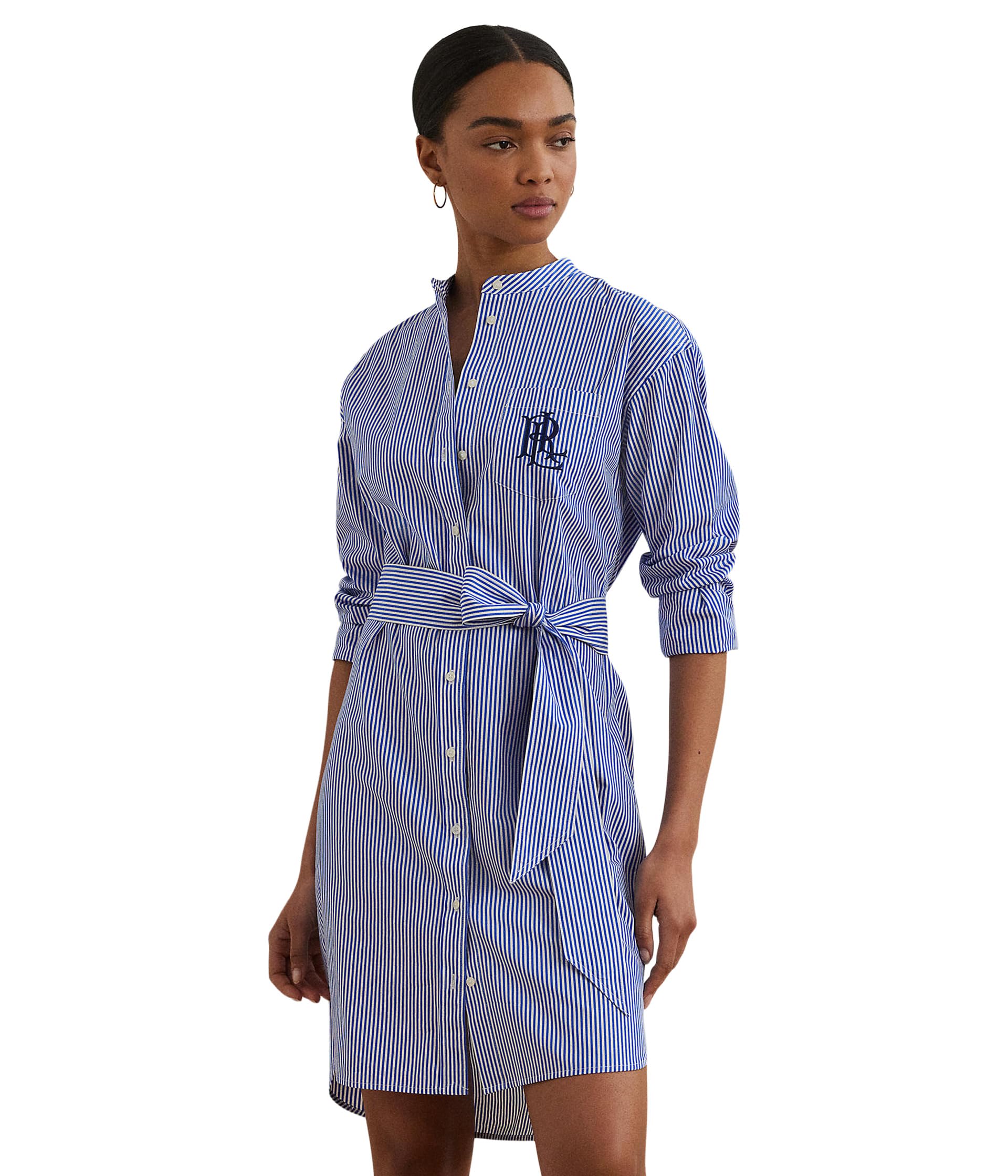 Платье Lauren Ralph Lauren Striped Belted Broadcloth Shirtdress, цвет Blue/White 
Платье Lauren Ralph Lauren Striped Belted Broadcloth Shirtdress, цвет Blue/White