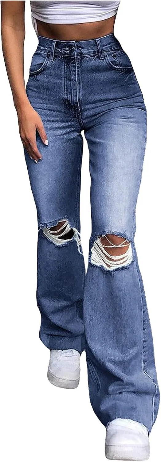 Джинсы женские High Waisted Flare скинни рваные Lxitoler
Джинсы женские High Waisted Flare скинни рваные Lxitoler