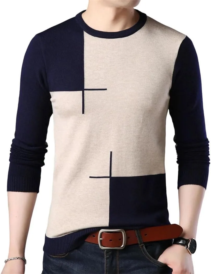 Мужской свитер с круглым вырезом, легкий, повседневный, с длинными рукавами
Мужской свитер с круглым вырезом, легкий, повседневный, с длинными рукавами