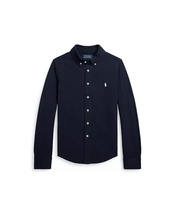 Полулегкая хлопковая сетчатая рубашка для мальчиков для больших мальчиков Polo Ralph Lauren, синий
Полулегкая хлопковая сетчатая рубашка для мальчиков для больших мальчиков Polo Ralph Lauren, синий