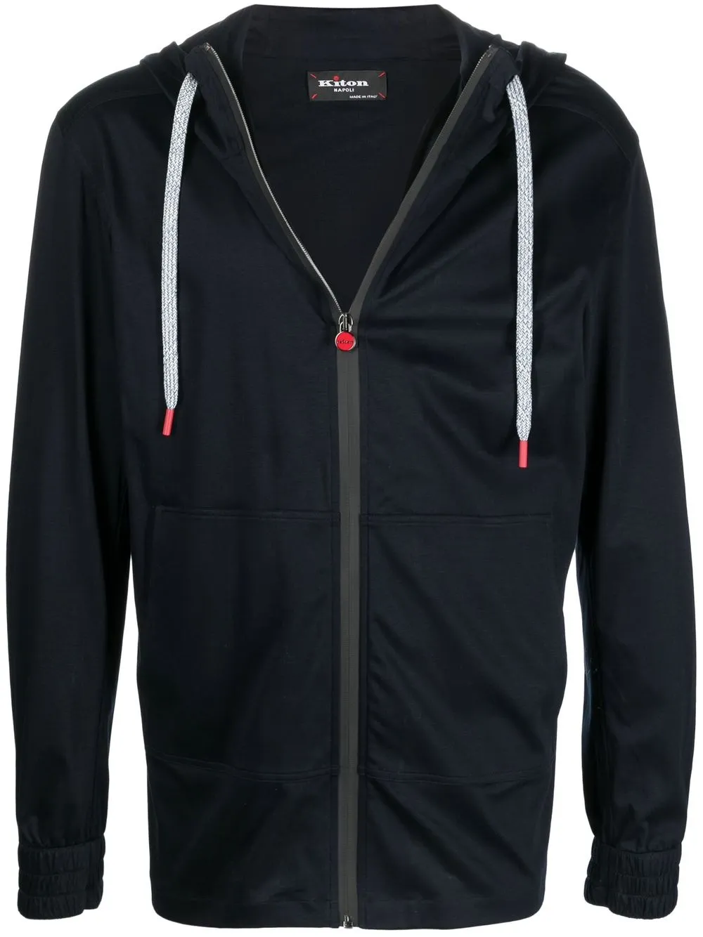 Худи на молнии с кулиской Kiton, синий
Худи на молнии с кулиской Kiton, синий