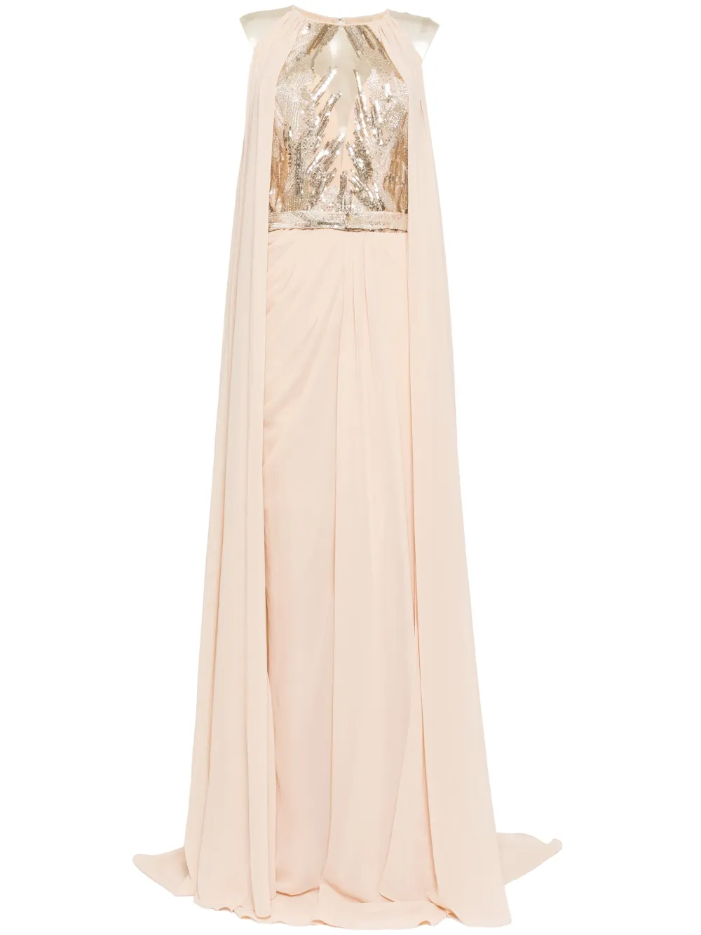 Плиссированное платье с кейпом Saiid Kobeisy, нейтральный
Плиссированное платье с кейпом Saiid Kobeisy, нейтральный