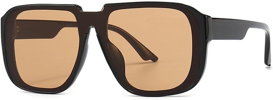 Мужские солнцезащитные очки в стиле ретро, цельные, с защитой от УФ-излучения UV400, с плоской верхней частью, модные солнцезащитные очки для мужчин HVTVTLA, Black Tea
Мужские солнцезащитные очки в стиле ретро, цельные, с защитой от УФ-излучения UV400, с плоской верхней частью, модные солнцезащитные очки для мужчин HVTVTLA, Black Tea