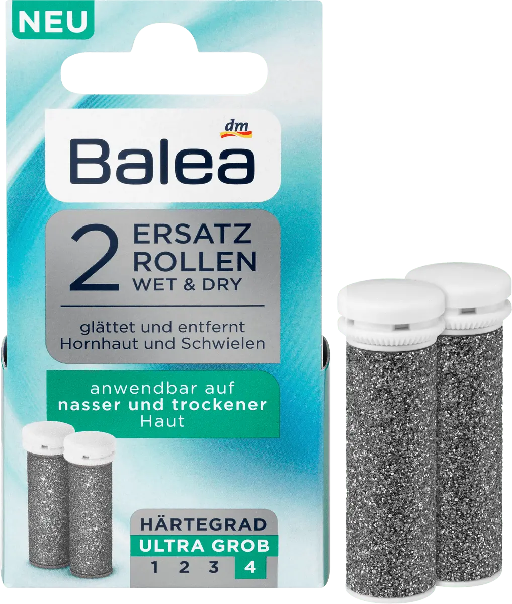 Сменные ролики для удаления мозолей (уровень 4) ультрагрубые 2 шт. Balea
Сменные ролики для удаления мозолей (уровень 4) ультрагрубые 2 шт. Balea