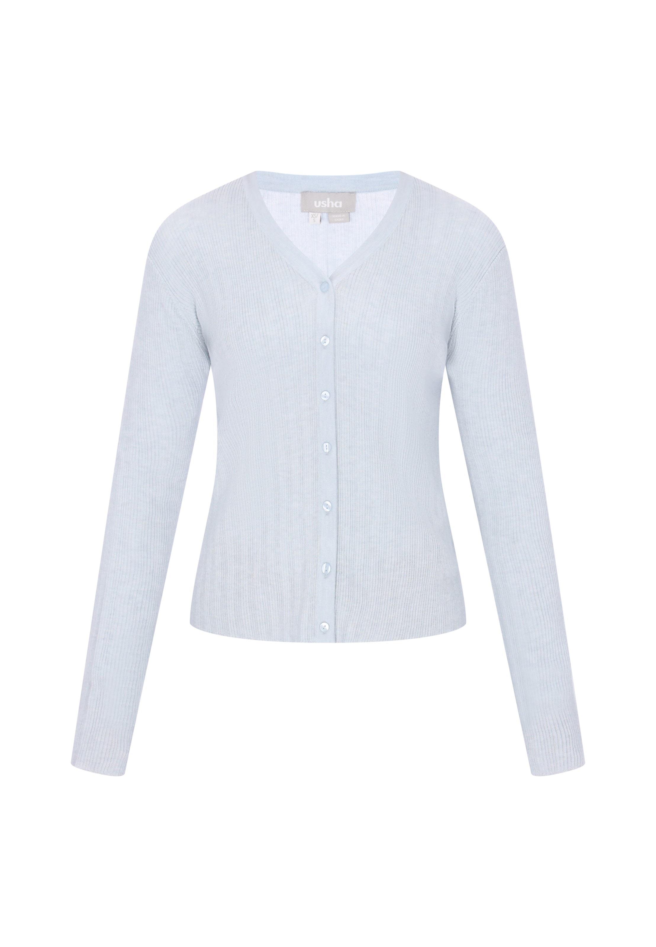 Usha Вязаный кардиган светло-голубого цвета
Usha Вязаный кардиган светло-голубого цвета