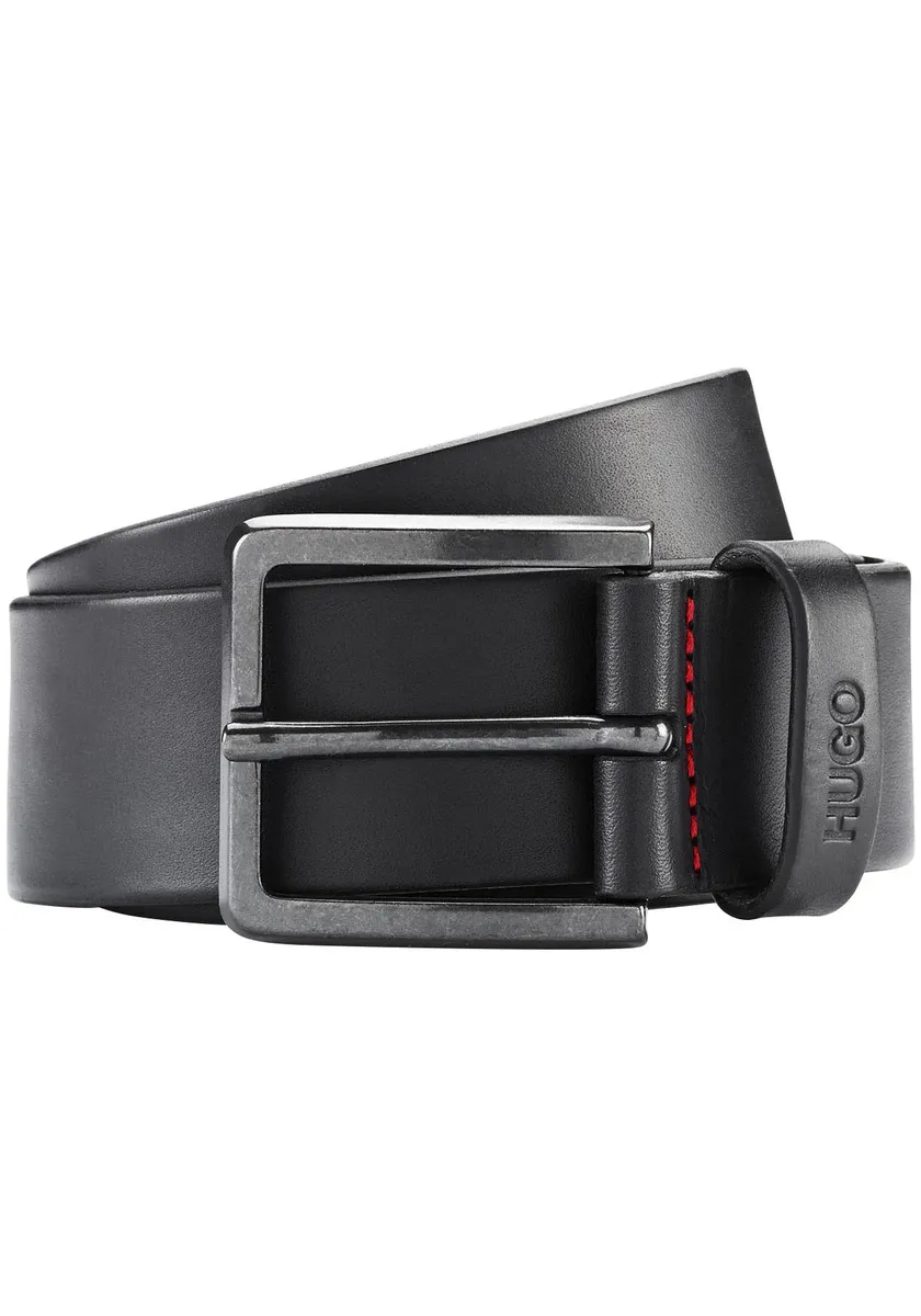 Кожаный ремень HUGO "Gionio" из итальянской кожи с тиснением логотипа на петле, черный
Кожаный ремень HUGO "Gionio" из итальянской кожи с тиснением логотипа на петле, черный