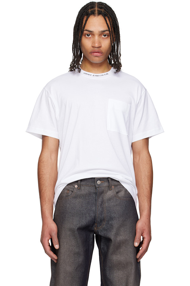 Футболка с логотипом на воротнике Versace Jeans Couture, белый
Футболка с логотипом на воротнике Versace Jeans Couture, белый