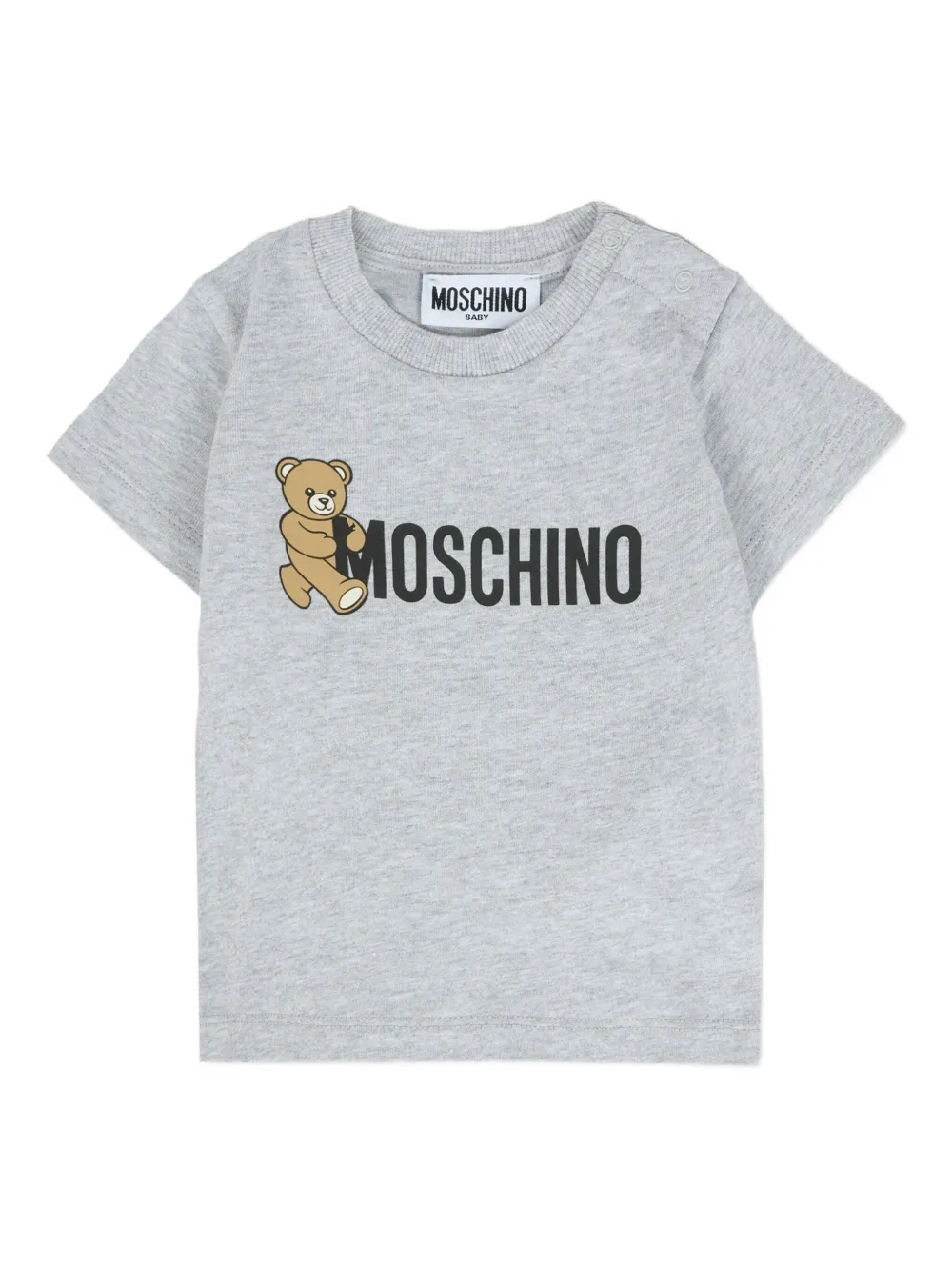 Хлопковая футболка Moschino Kids, серый
Хлопковая футболка Moschino Kids, серый