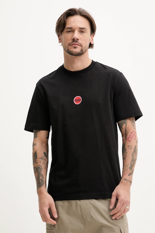 Хлопковая футболка Hugo, черный
Хлопковая футболка Hugo, черный